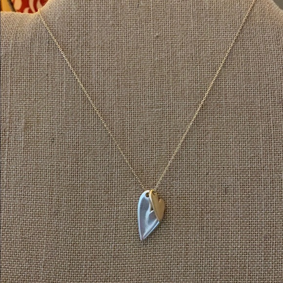 NEW double heart necklace/ Lucky Brand - Picture 5 of 10